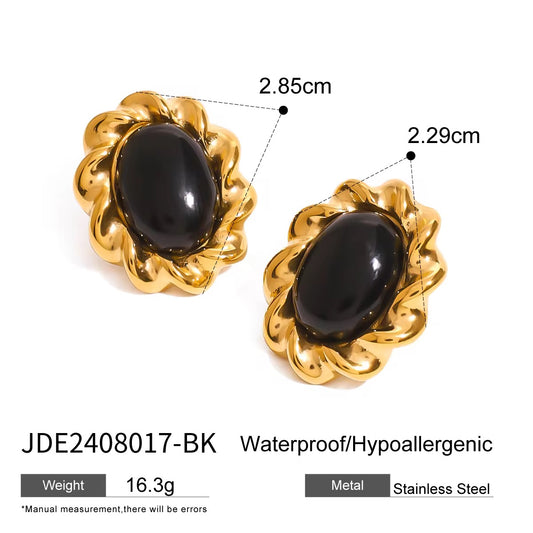 Onyx Bloom Earrings