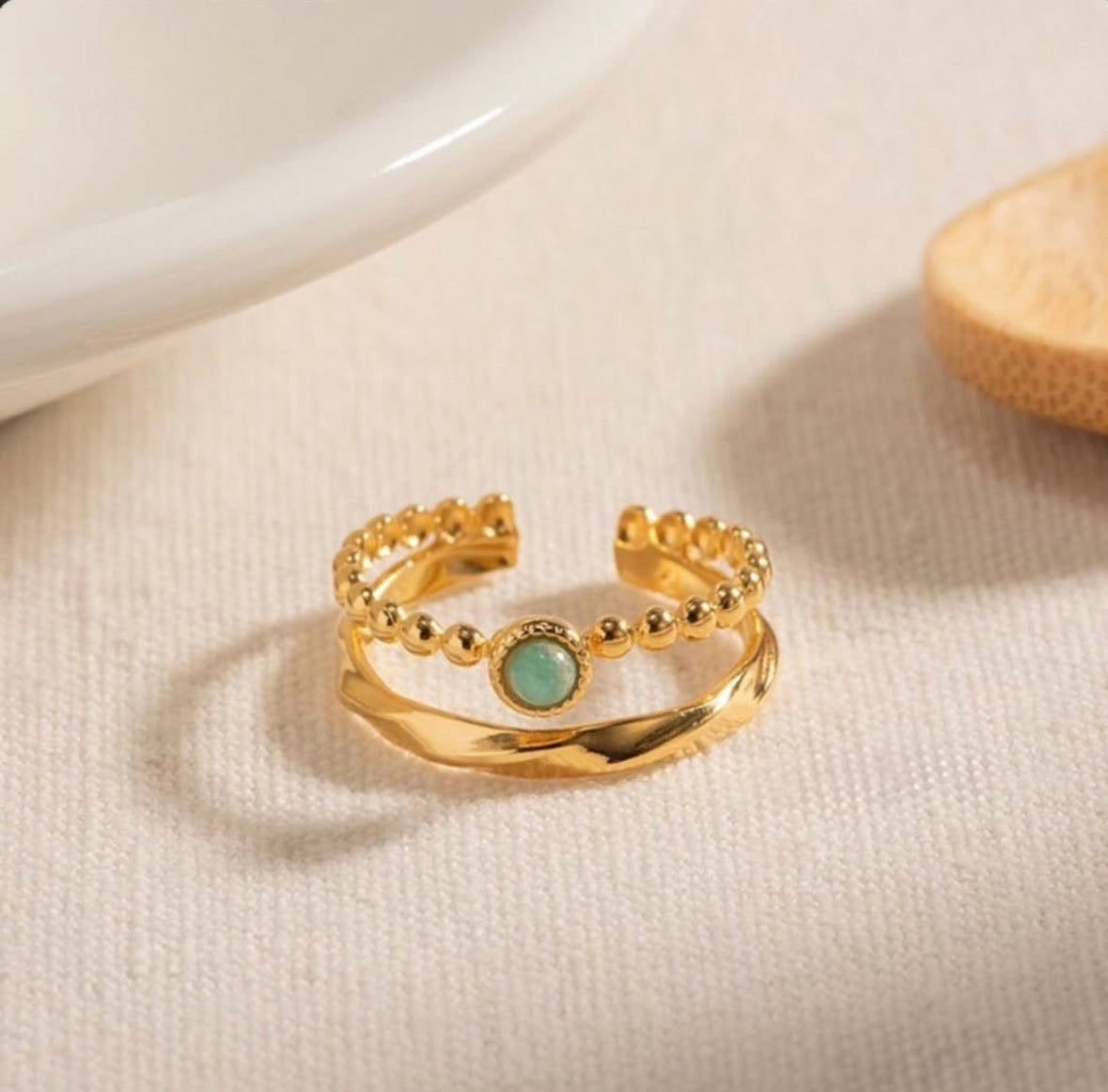 Mint Drop Ring (Adjustable)