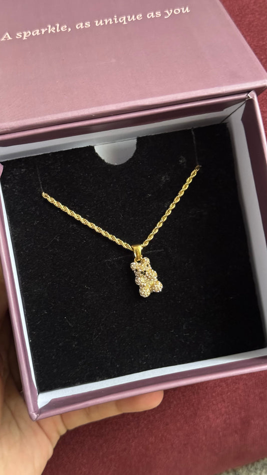 Bling Bear Necklace
