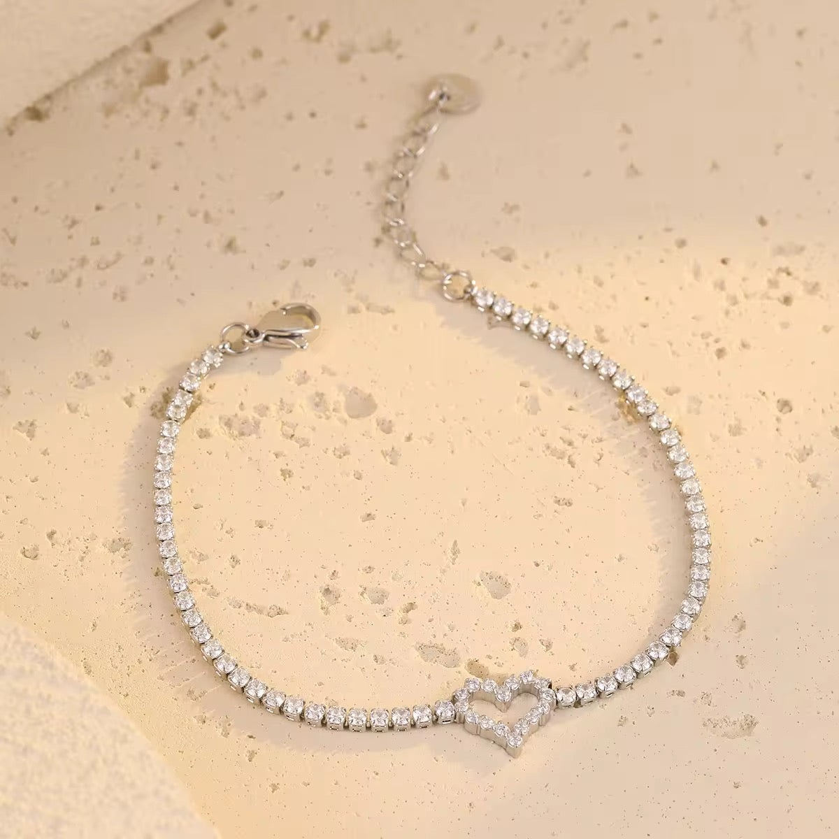 Heart Tennis Bracelet