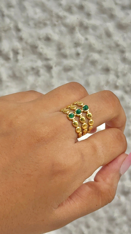 Emerald Nest Ring (Adjustable)