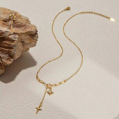 Gold Starburst Y-Chain
