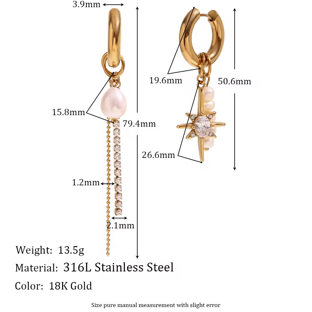 Paired Contrast Earrings