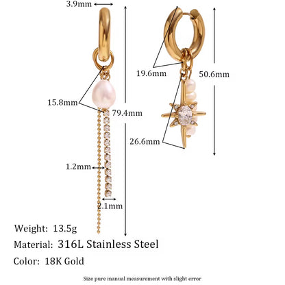 Paired Contrast Earrings