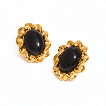 Onyx Bloom Earrings