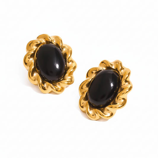 Onyx Bloom Earrings