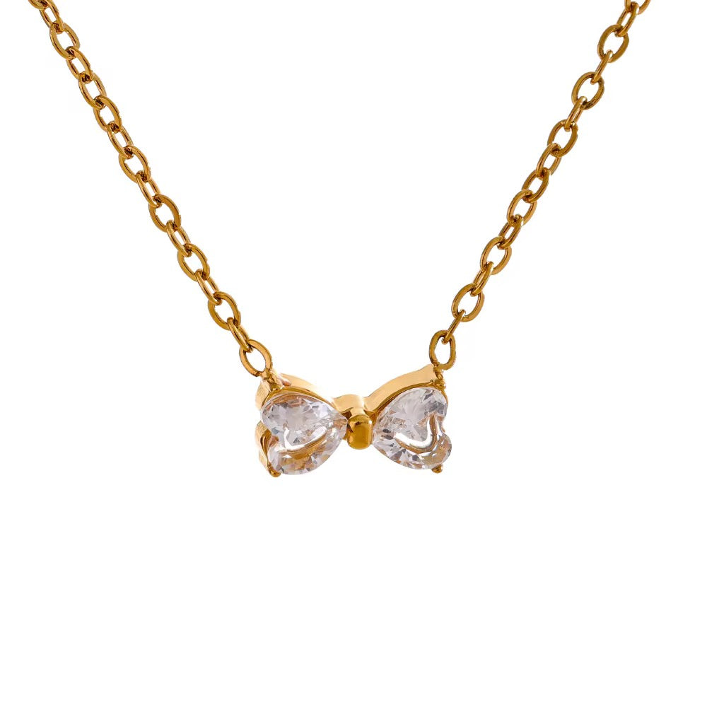 Sweet Knot Necklace (Gold)