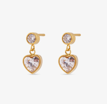 Bezel Heart Dangles