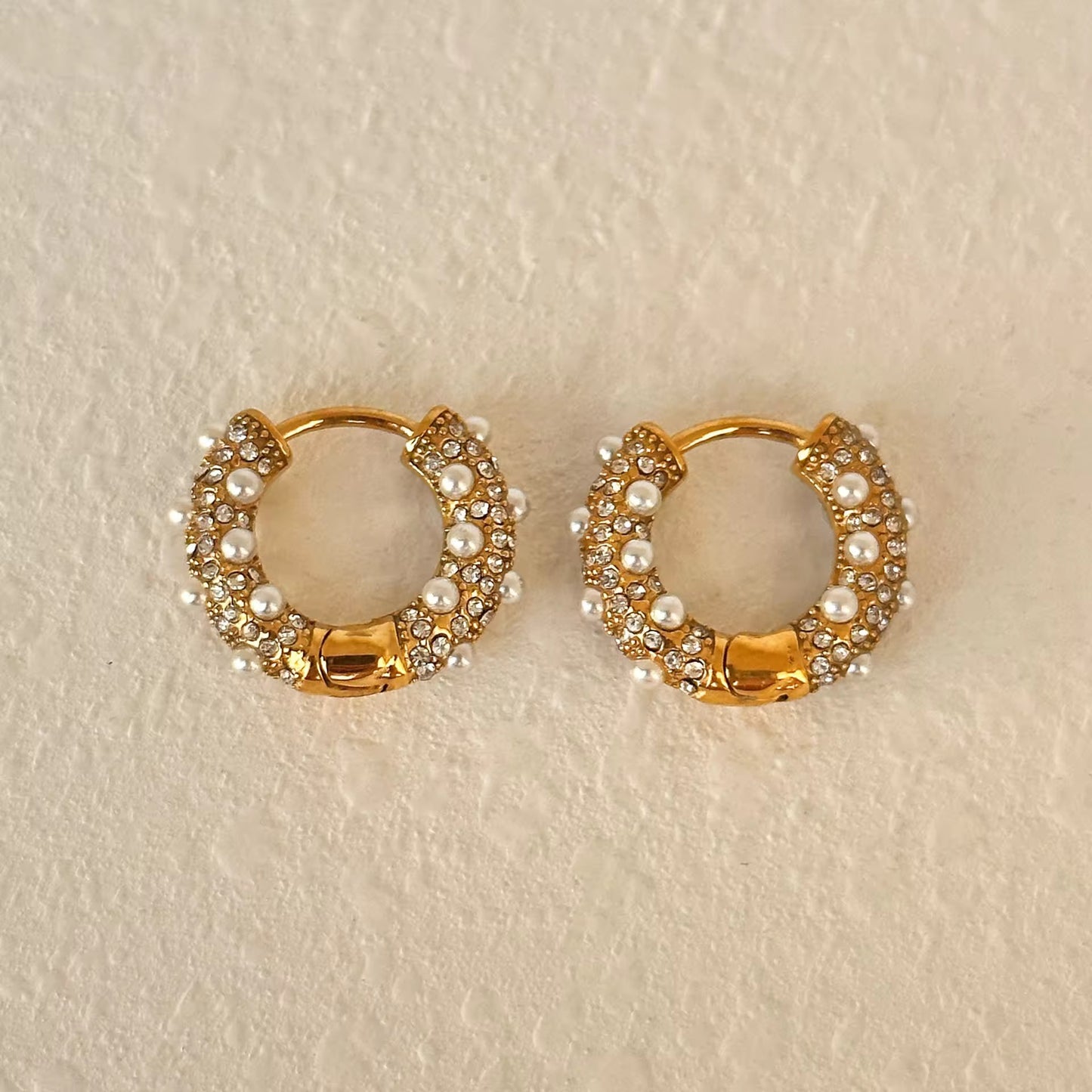 Pearl Halo Hoops