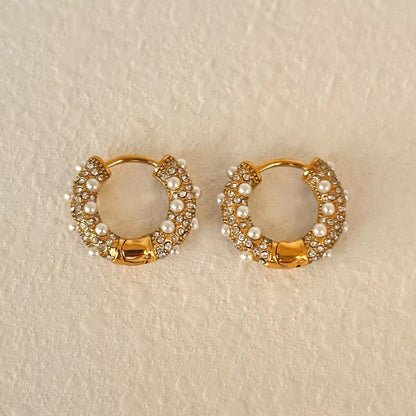 Pearl Halo Hoops
