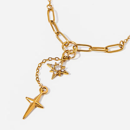 Gold Starburst Y-Chain