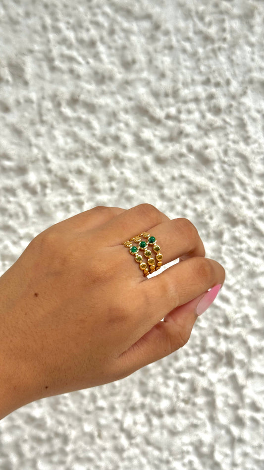 Emerald Nest Ring (Adjustable)