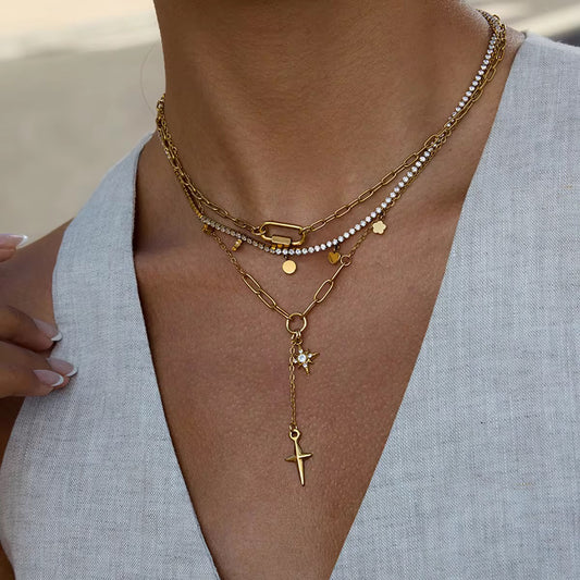 Gold Starburst Y-Chain