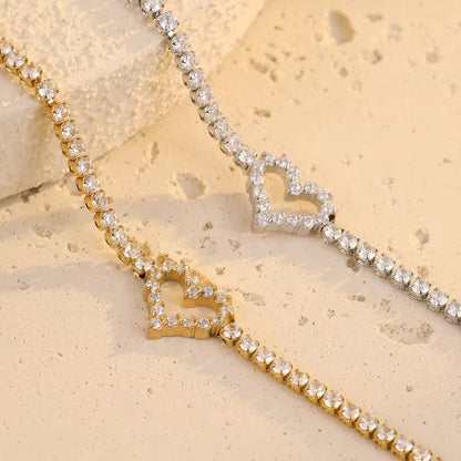 Heart Tennis Bracelet