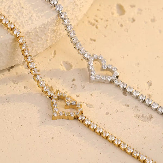 Heart Tennis Bracelet