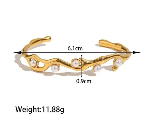 Pearl Wavy Kada