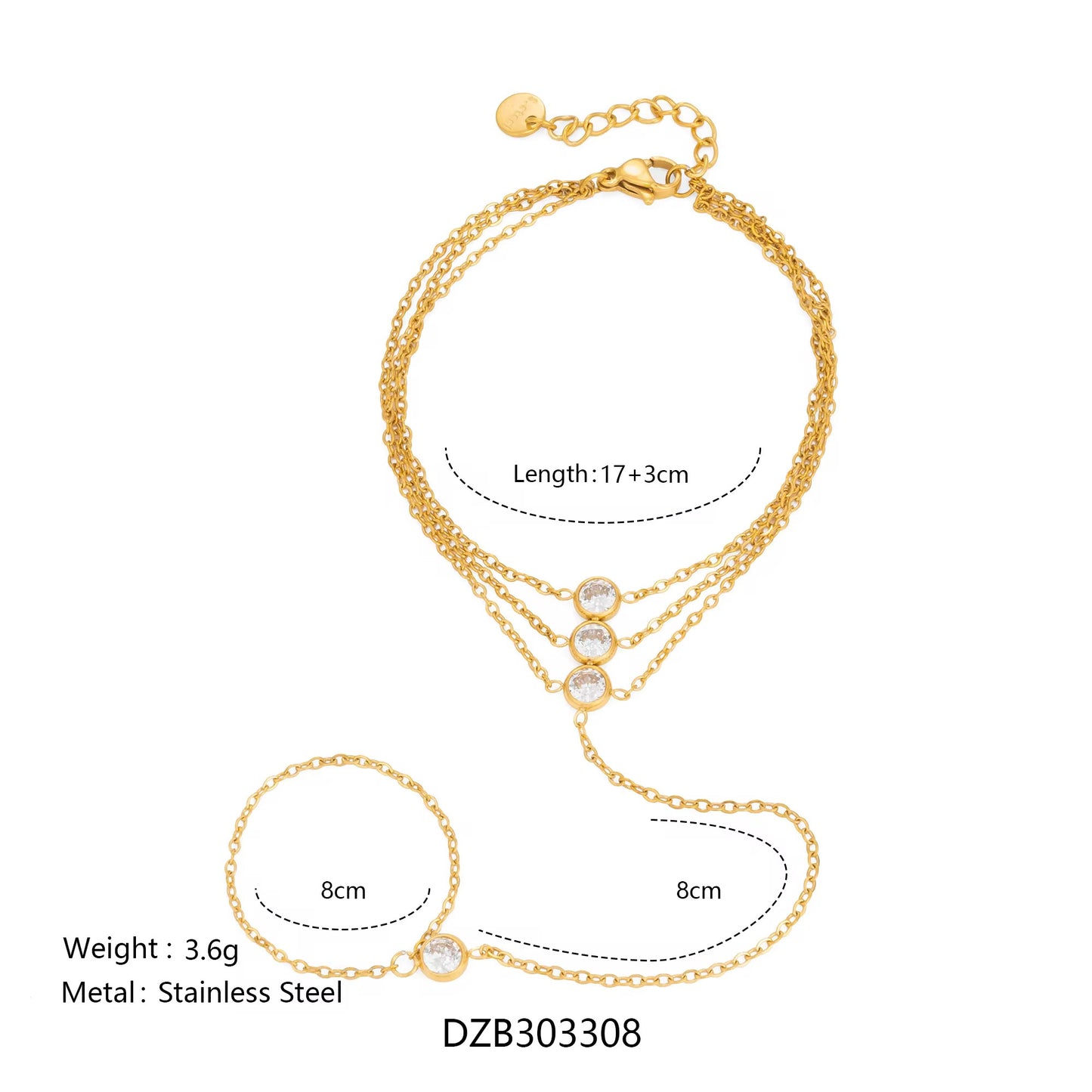 Triple-Strand Handchain