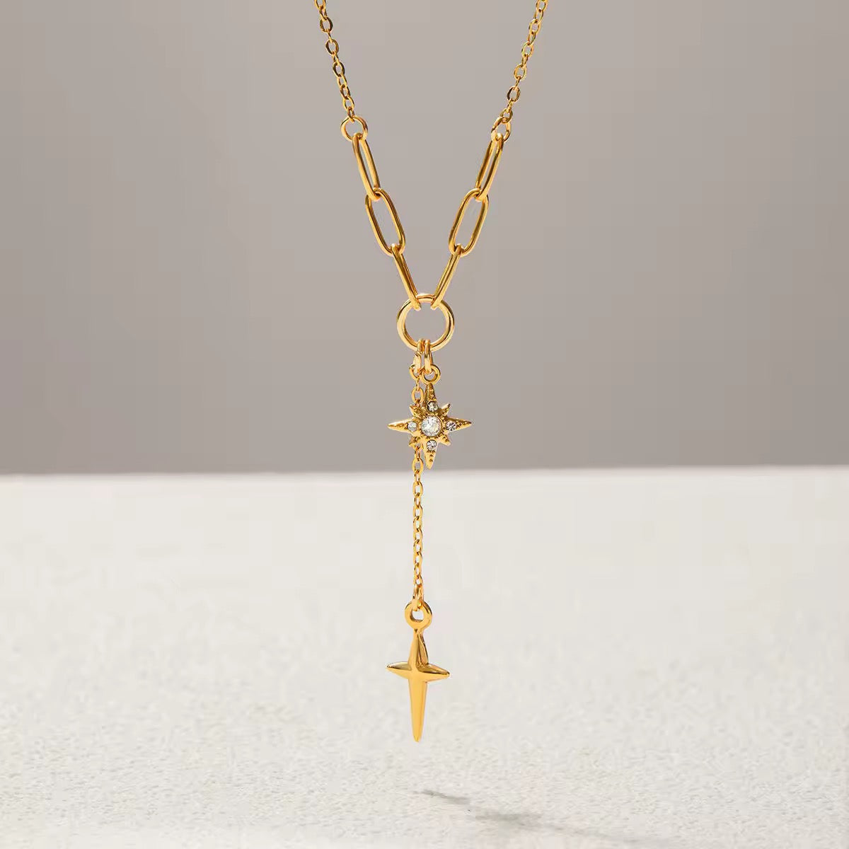 Gold Starburst Y-Chain