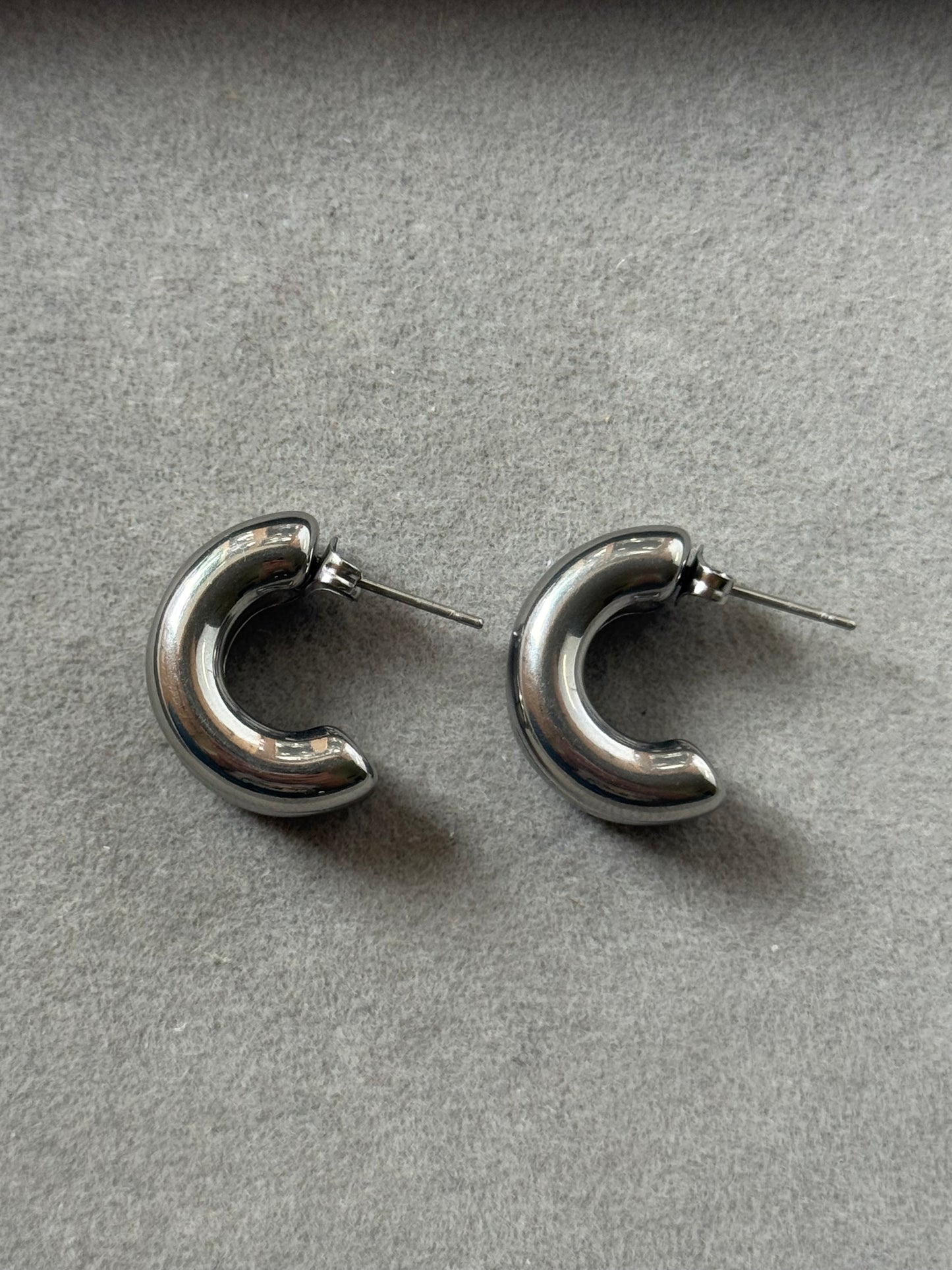 Silver Echo Hoops