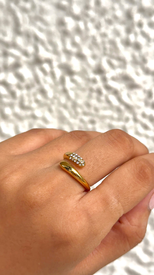 Half and Halo Ring (Adjustable)