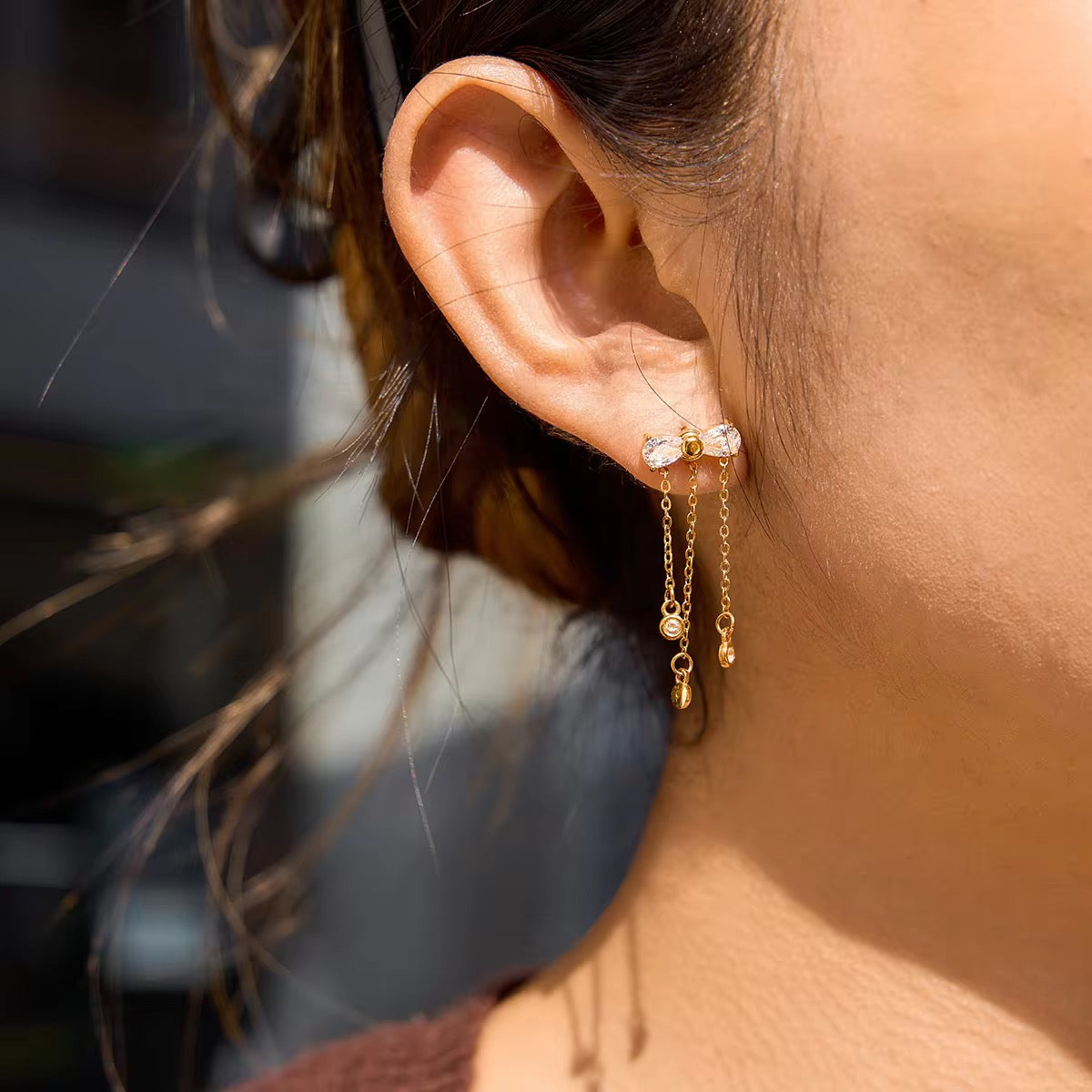 Sparkle Bow Studs