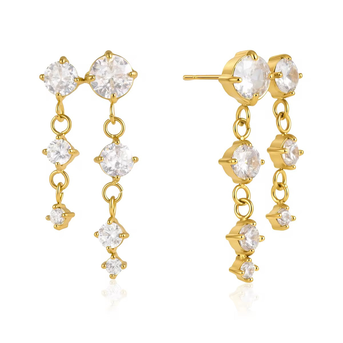 Dual Stream Earrings