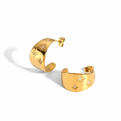 Star Half Thic Hoops